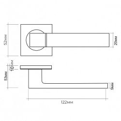 Ручка раздельная BASARA R06.081 MBP черный матовый