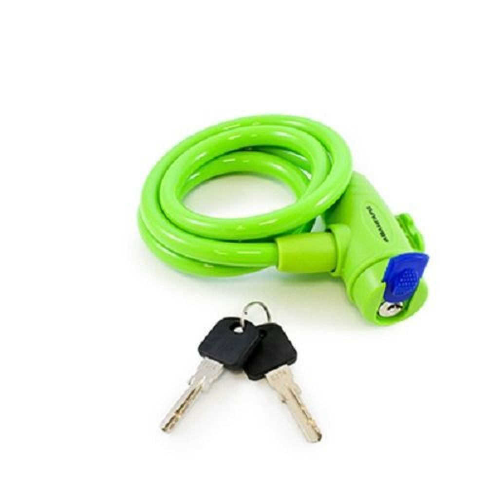 Замок навесной АЛЛЮР ВС-Т10 (1000 мм с тросом) ЛАЙМ