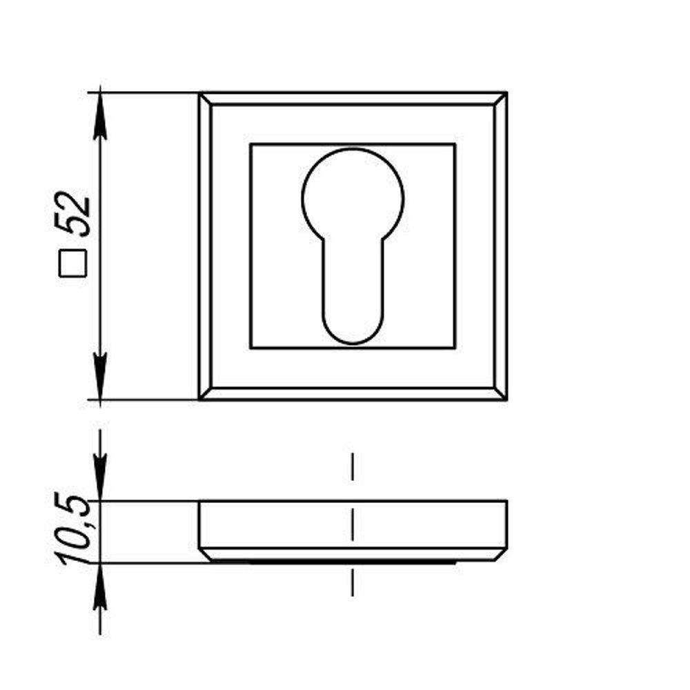 Накладка под цилиндр PUNTO ET QL BL-24 черный /41751/