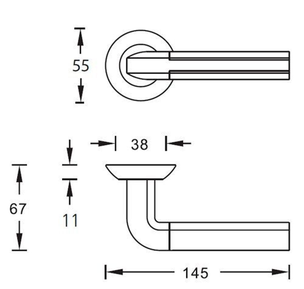 Ручка дверная ARCHIE S010 96ACF