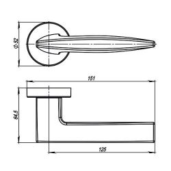 Ручка раздельная ARMADILLO SQUID URB9 GOLD-24 золото 24К /34533/