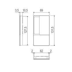 Ручка для раздвижных дверей AGB WAVE под WC B30002.02.93 (черный) /44735/