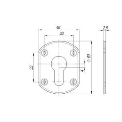 Декоративная накладка FUARO ESC 031 SN мат.никель /28285/