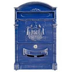 Ящик почтовый АЛЛЮР №4010В антик синий