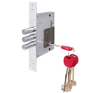 Замок врезной сувальдный KALE KILIT 257/L (ключ 60мм) 5кл. /40323/