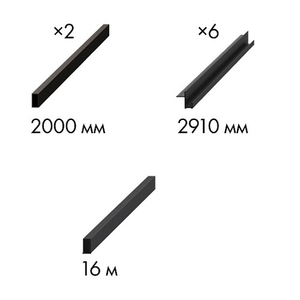 Комплект для обрамления пенала двухстворчатой двери ARMADILLO Comfort - PENAL 1800/2900 BL /60821/