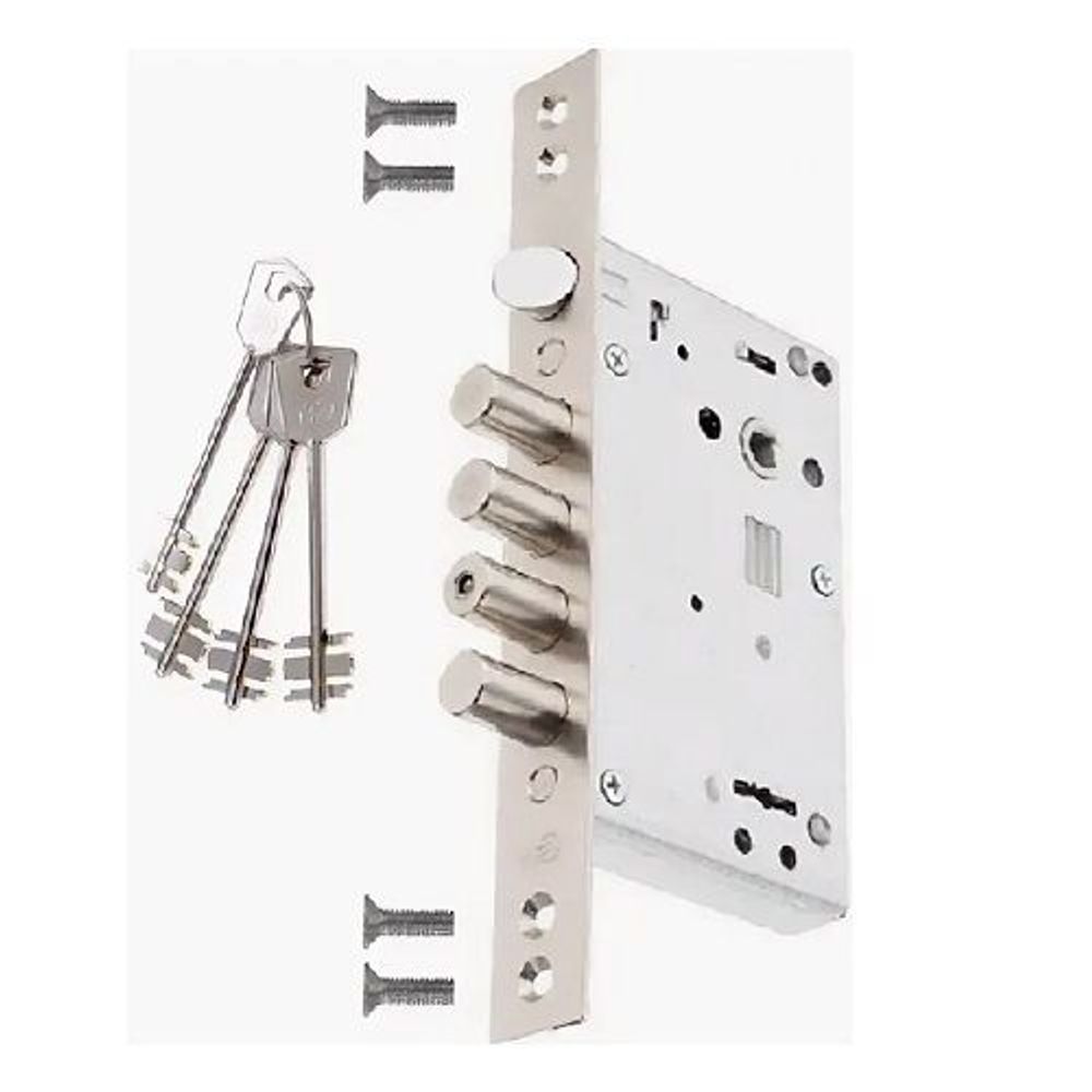 Замок врезной КРИТ-М ЗВ-А20-Хп 4кл. хром