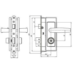 Замок врезной ЗЕНИТ ЗВ4Д (Аналог ШО-25), 3 кл. /36725/