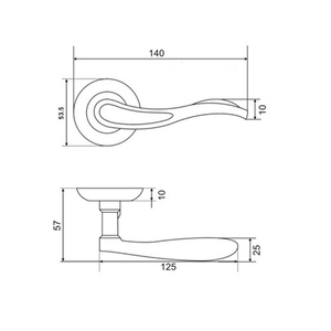 Ручка раздельная VETTORE R07.064 AB бронза