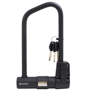 Замок навесной с креплением на раму велосипеда БУЛАТ ВС 387-01 всепогодный 3кл. d=16.5мм