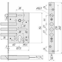 Корпус замка КРИТ-М ЗВ-7РМ-006 Лб золото