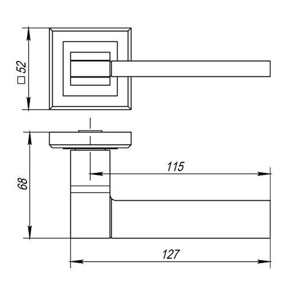 Ручка раздельная PUNTO TECH QL CF-17 кофе /33201/