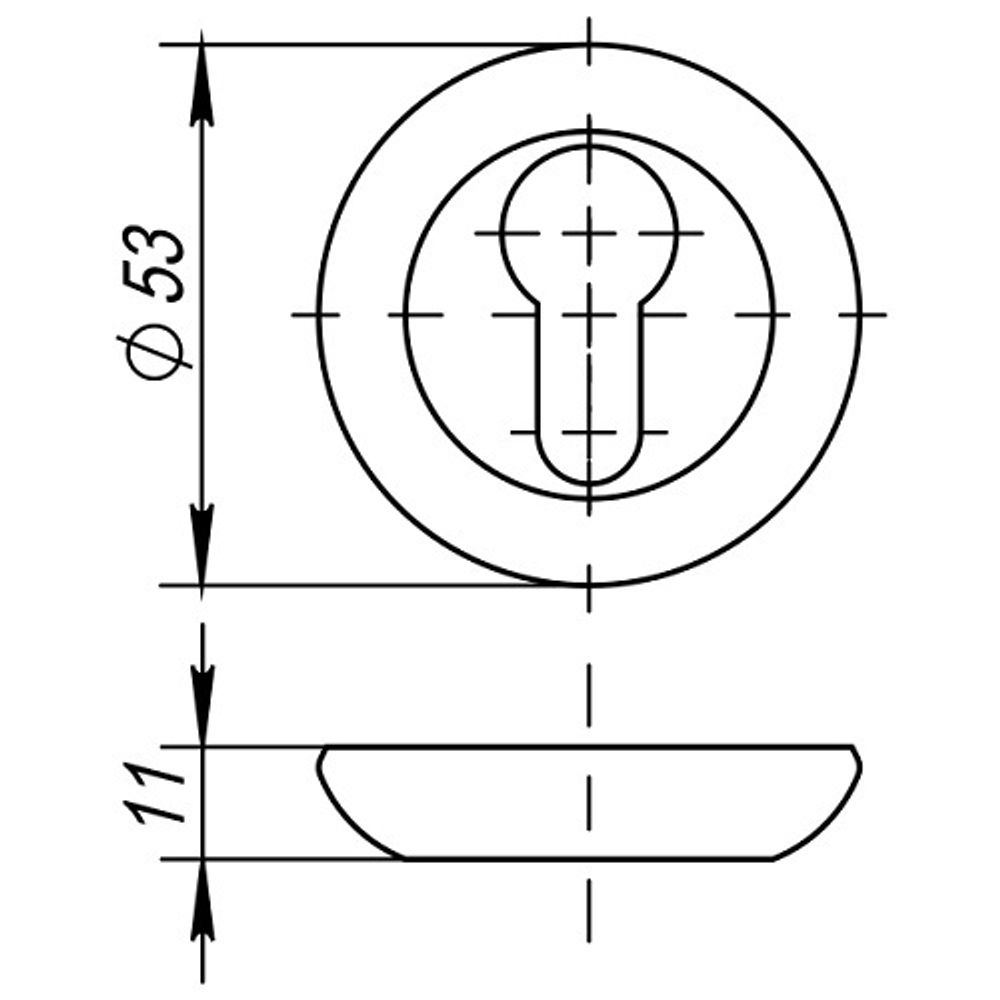 Накладка под цилиндр AJAX ET JR BL-24 черный /43401/
