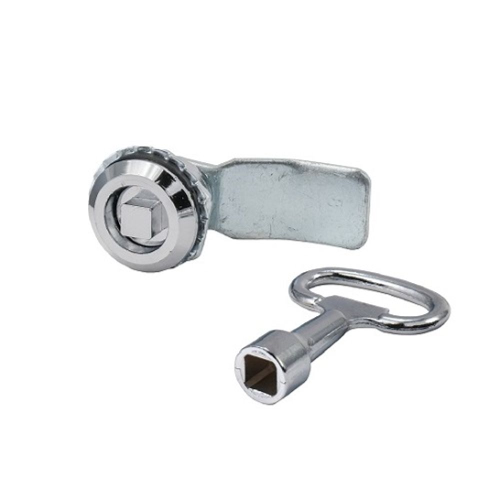 Замок щитовой 705-7 четырехугольный, ригель изогнутый