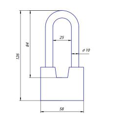 Замок навесной APECS PD-47 L