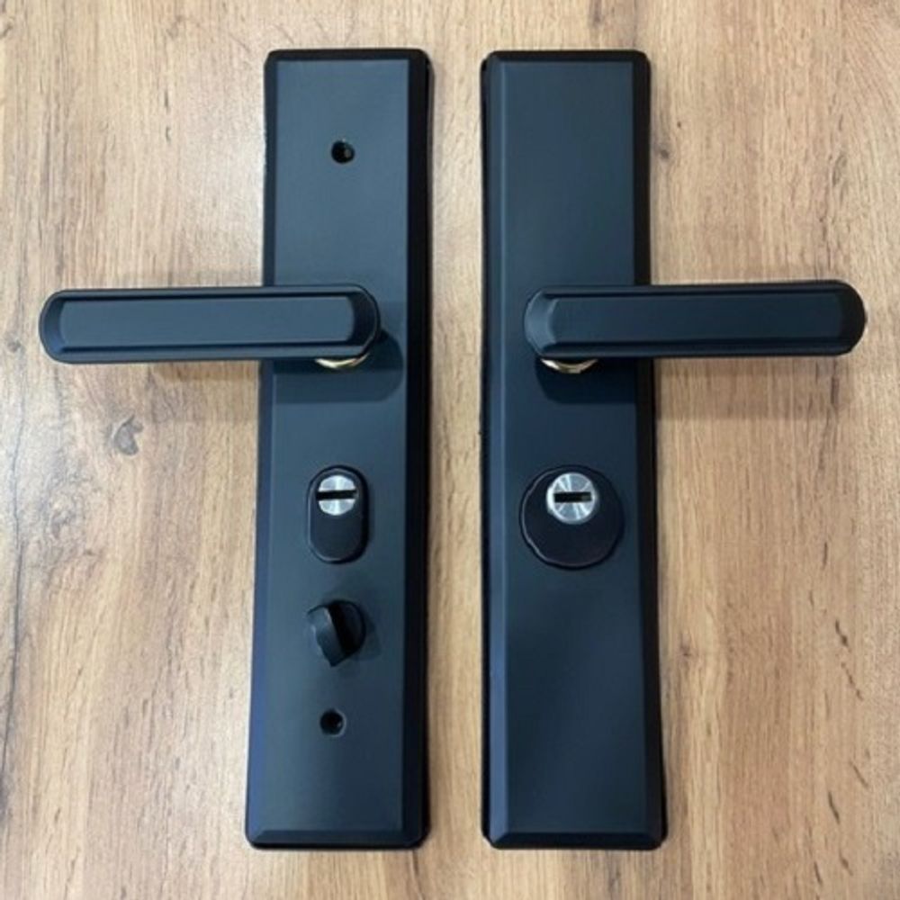 Ручка на китайскую дверь LEKSA 002A-5 черный (универсальная)