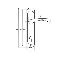 Ручки на планке VETTORE 85.323 SN мат.никель