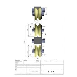 Каретка роликовая капролон d-70 под угол