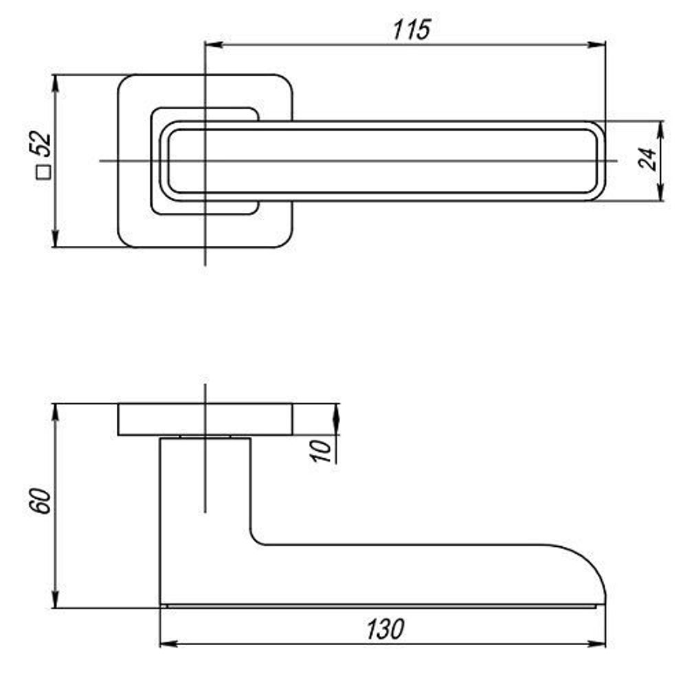 Ручка раздельная PUNTO MARS QR SN/WH-19 мат.никель/белый /34783/