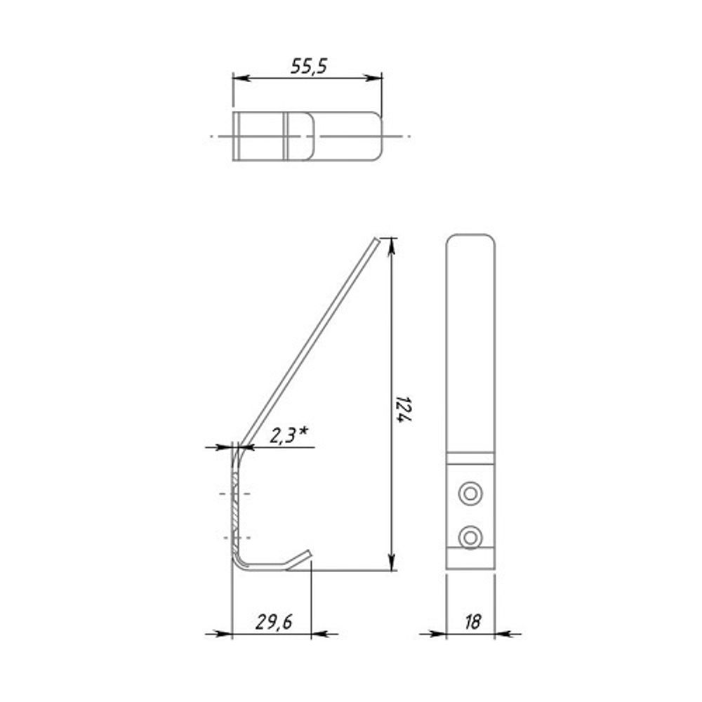 Крючок-вешалка КУНГУР № 3 цинк (1 шт)