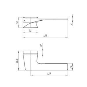 Ручка раздельная PUNTO GERMES QSL SN-3 мат.никель /46579/