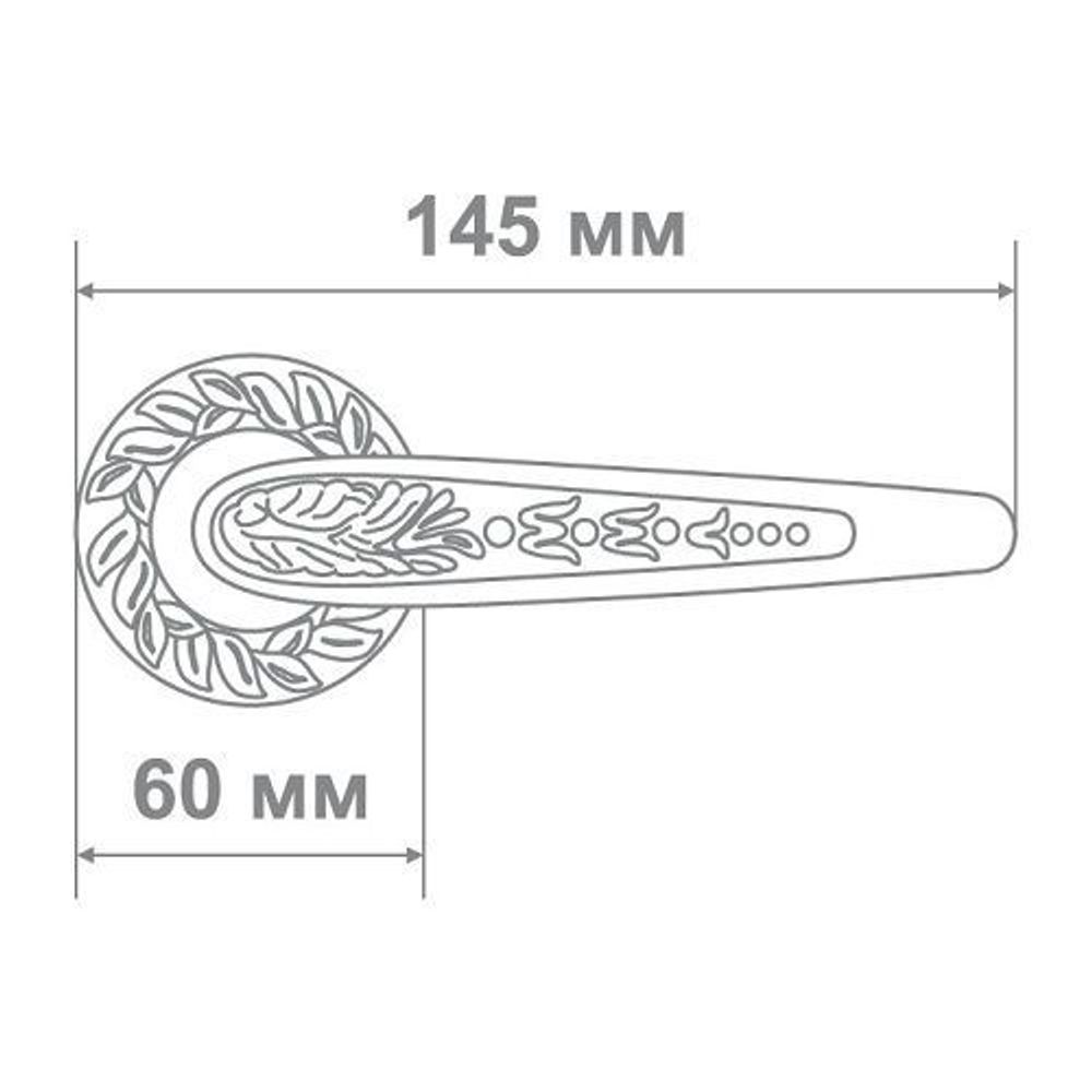 Ручка дверная Аделли 6803-65 CP/BL хром/черный