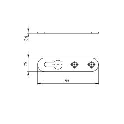 Подвеска мебельная КУНГУР 5.1а L-65 цинк (1 шт)