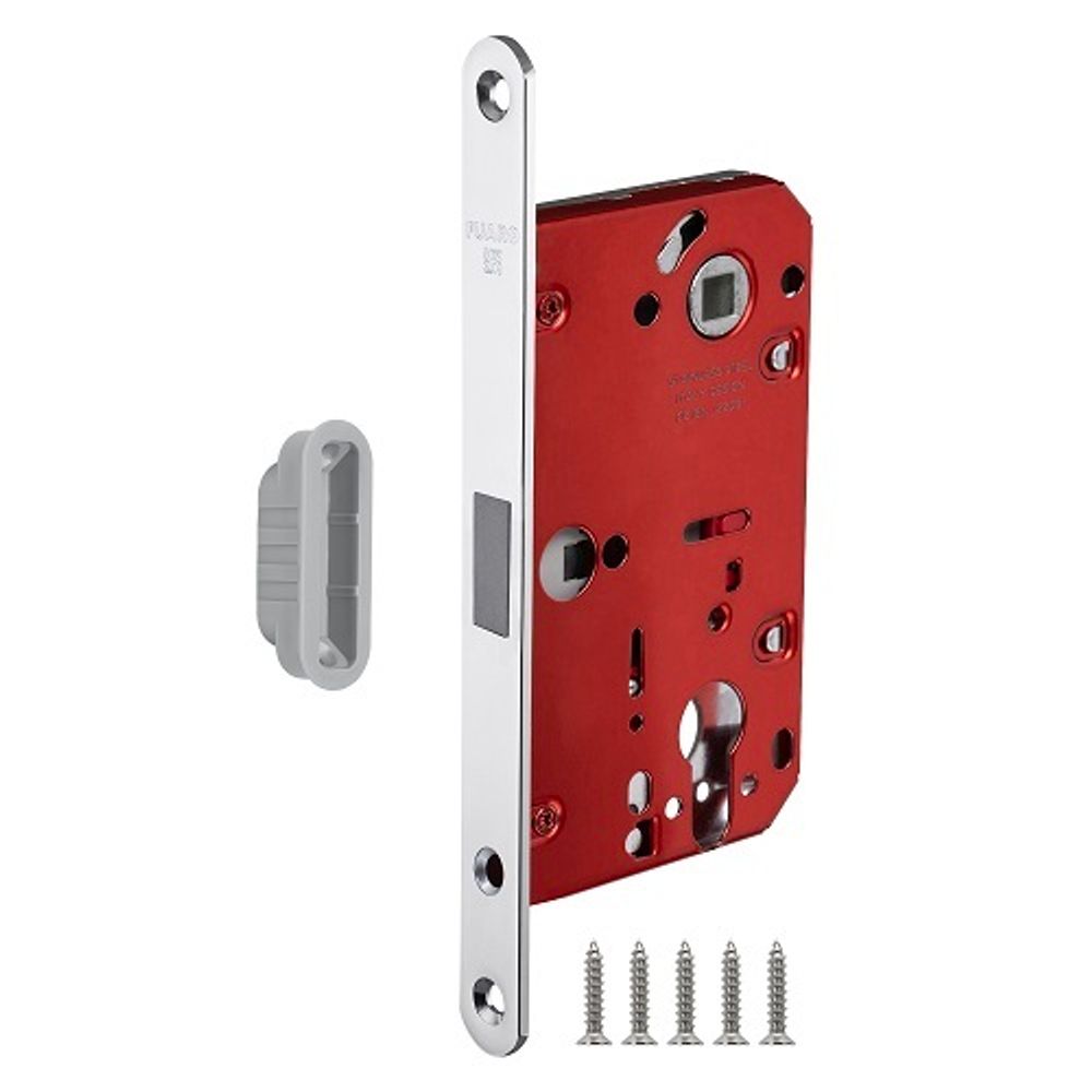 Защелка врезная магнитная под цилиндр FUARO M85C-50/BL INOX CP хром /60287/