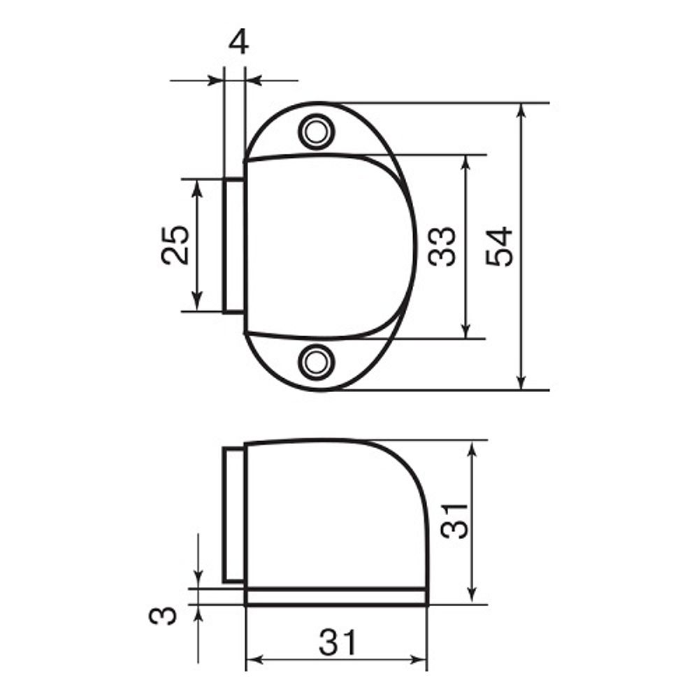 Упор дверной PALLADIUM 02 PB золото