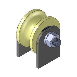 Ролик капролон d-40 под трубу d15 на пластинах