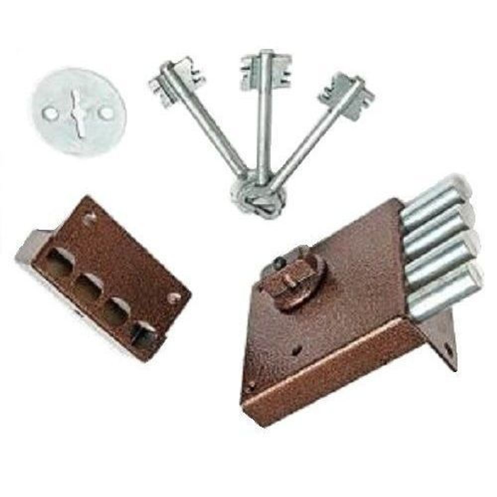 Замок накладной ГЮРАЛ ЗН4-1 пост. ключ левый