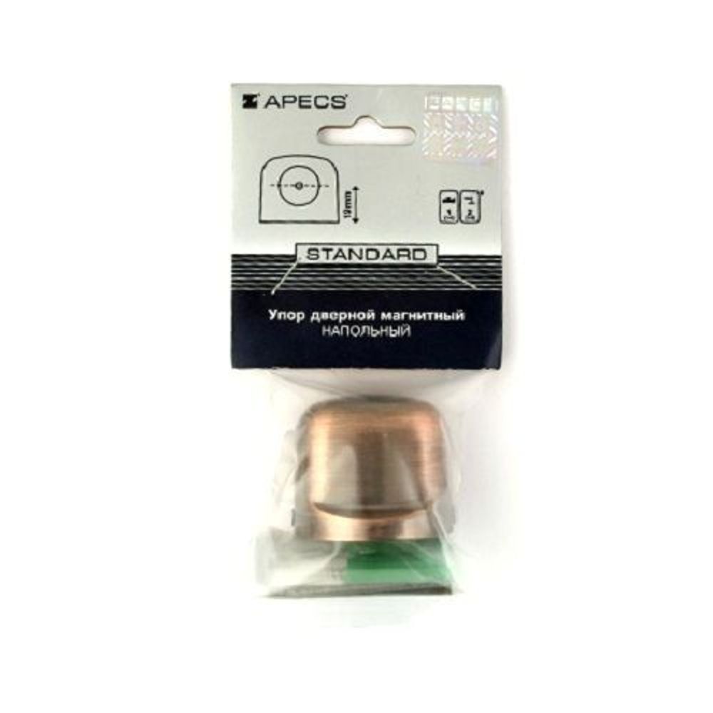 Упор дверной магнитный APECS DS-2751-M AC медь