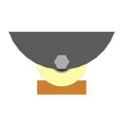 Ролик капролон d-70 под полосу на платформе