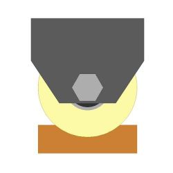 Ролик капролон d-70 под угол на пластинах