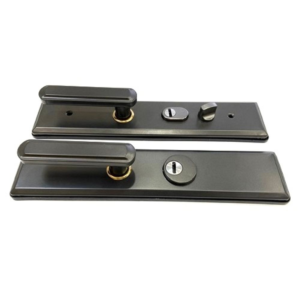 Ручка на китайскую дверь LEKSA 002A-5 графит (универсальная)