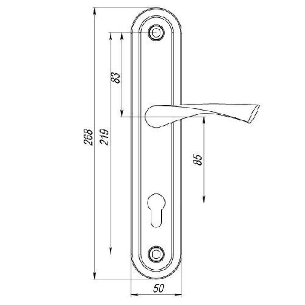 Ручка на планке PUNTO CRONA P90 8518 AB бронза /41981/