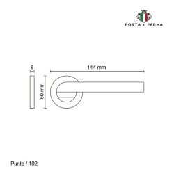 Ручка раздельная PORTA DI PARMA Punto SG мат. золото