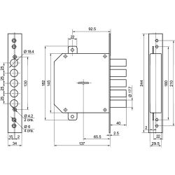 Размеры замка BORDER 72201