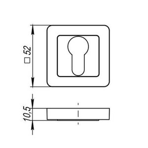 Накладка под цилиндр PUNTO ET QR BL-24 черный /47577/