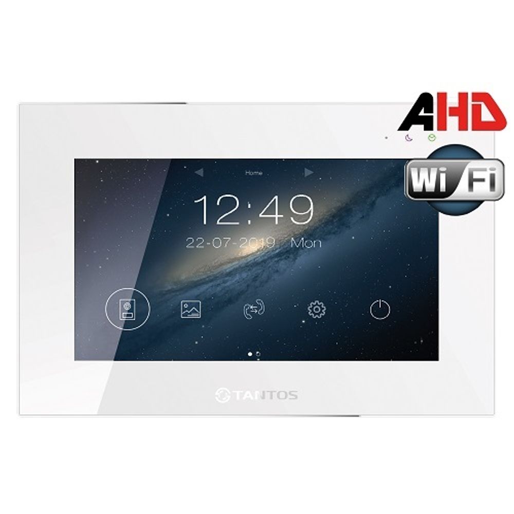 Монитор видеодомофона TANTOS Jolli HD WI-FI VZ (белый) адаптированный, экран 10", приложение VHome