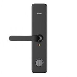 Замок врезной электронный с ручкой KAADAS S500 с отпечатком пальца, черный /47417/
