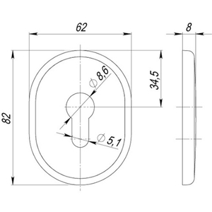 Декоративная накладка ARMADILLO ET-DEC (ATC Protector 1) SC-14 матовый хром /32777/