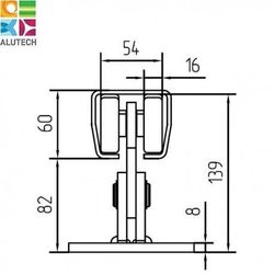 Опора роликовая (полимерные ролики). Для ворот до 300 кг. Light SGN.01.100