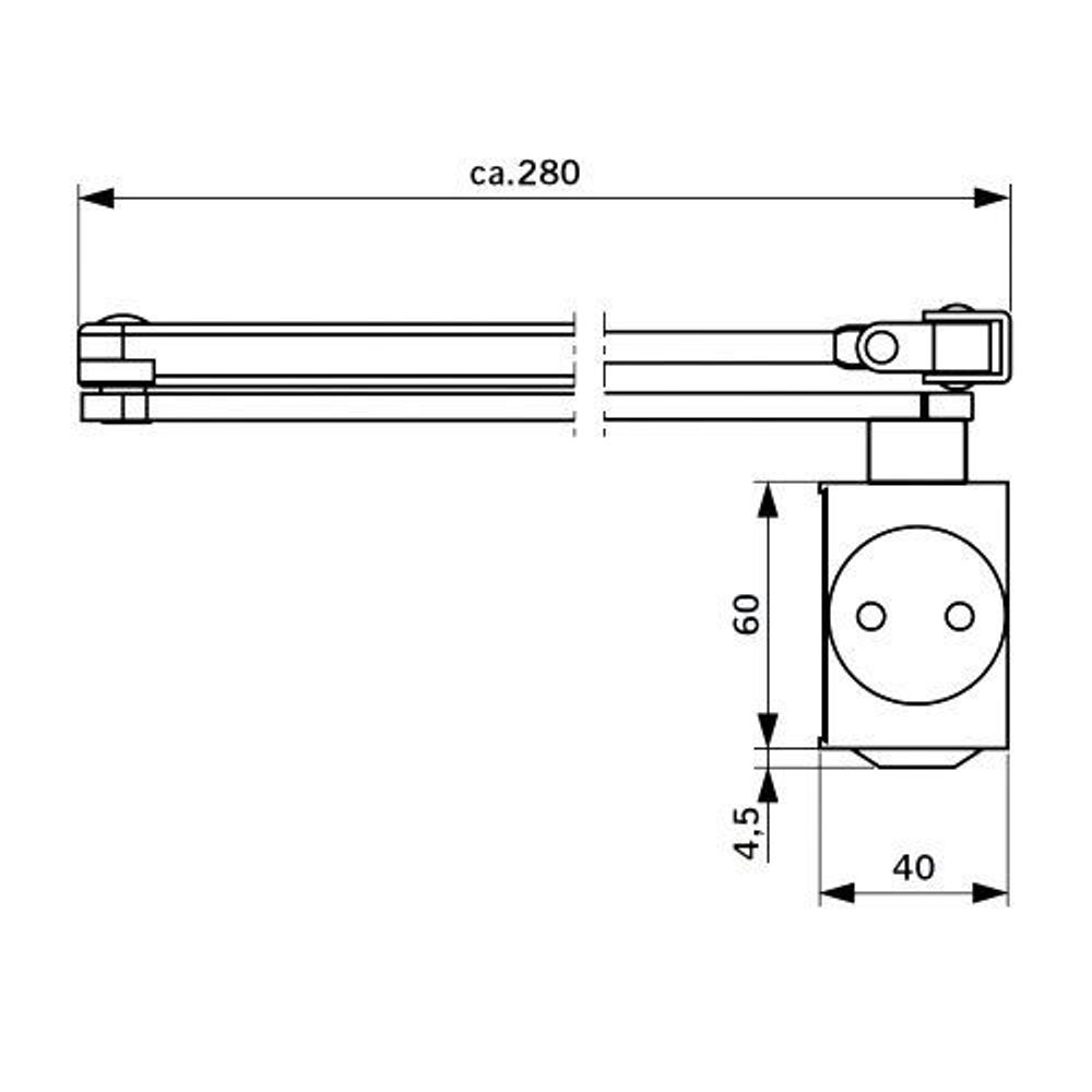 Доводчик дверной DORMA TS73V EN 2-4 BCA, серый