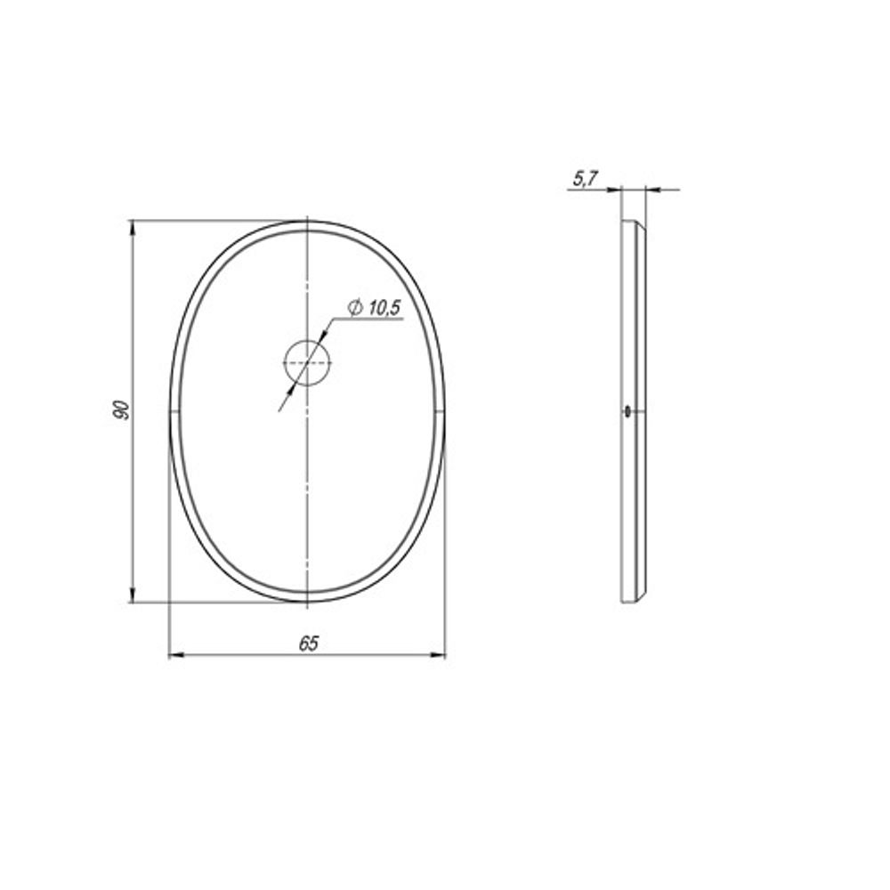 Декоративная накладка под шток FUARO ESC 474 eco BL-24 чёрный /42667/ (1 шт)
