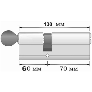 Цилиндровый механизм с вертушкой APECS SM-130 (60C/70)-C NI никель