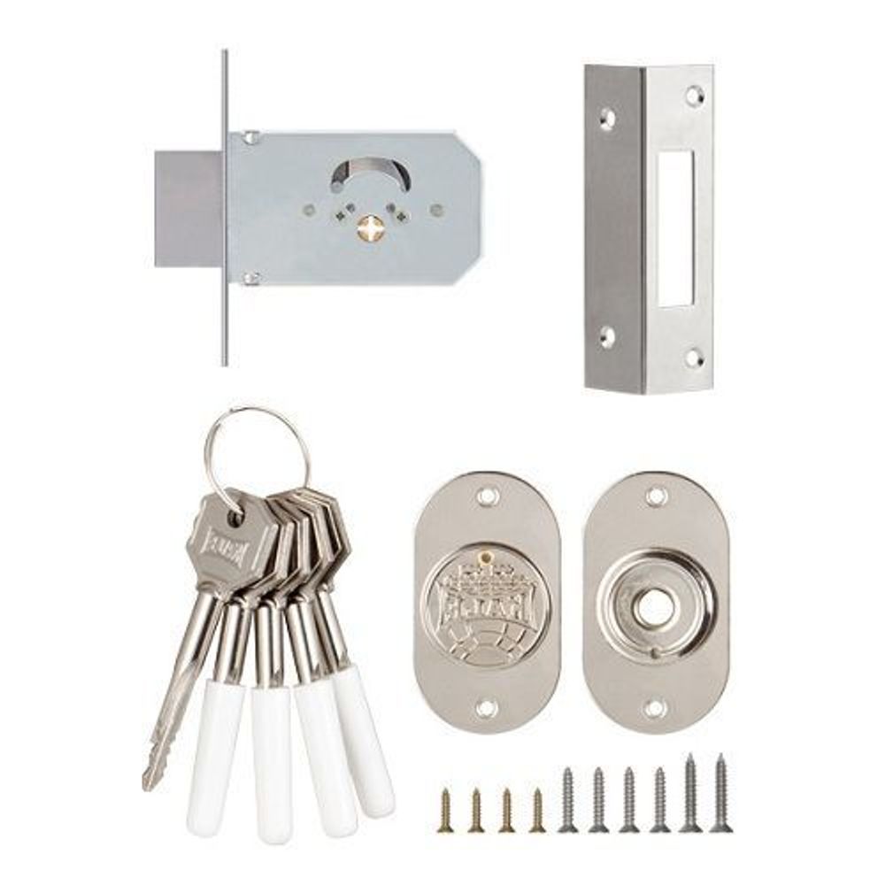 Замок врезной KALE KILIT 156/F хром 5кл. /1092/