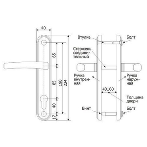 Ручка дверная ГАРДИАН 4132 Вега (медный антик) /29789/