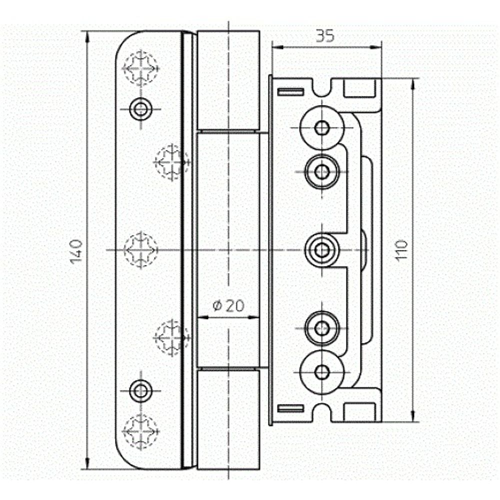 Петля BAKA Protect 4010 3D FD MSTS до 160 кг SIMONSWERK нержавейка