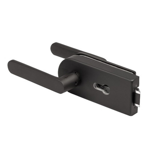 Замок с нажимной ручкой для стеклянной двери ARMADILLO SPACE.GL.LPZ BL (черный) /57925/